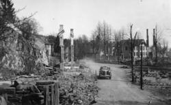 "Molde nogle dage efter krigsbranden mandag 29.04.1940".
