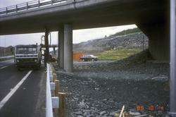 Ny E-6 Øst ved Ranheim. Utsetting av rekkverk.