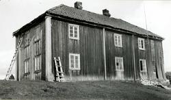 Karterud, Kongsvinger, Hedmark. Hovedbygningen under rivning