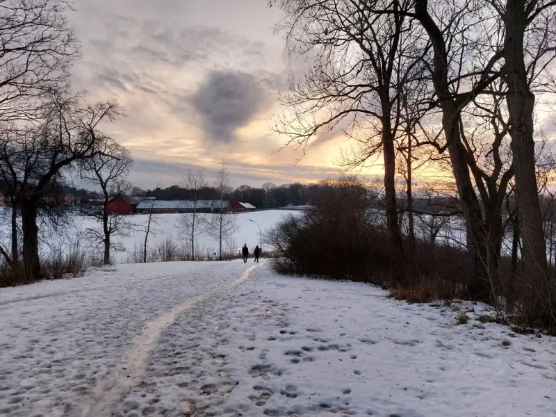 Vinter på Bygdø Kongsgård i Oslo