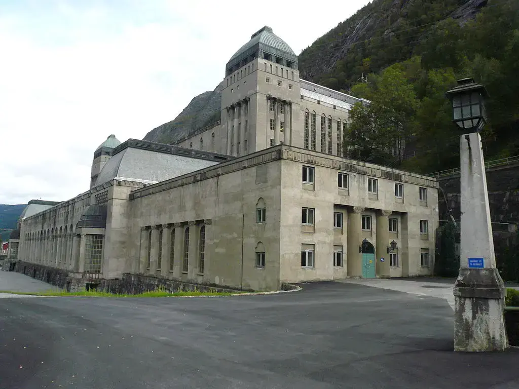 Bilde av Såheim kraftverk fra 1916 på Rjukan